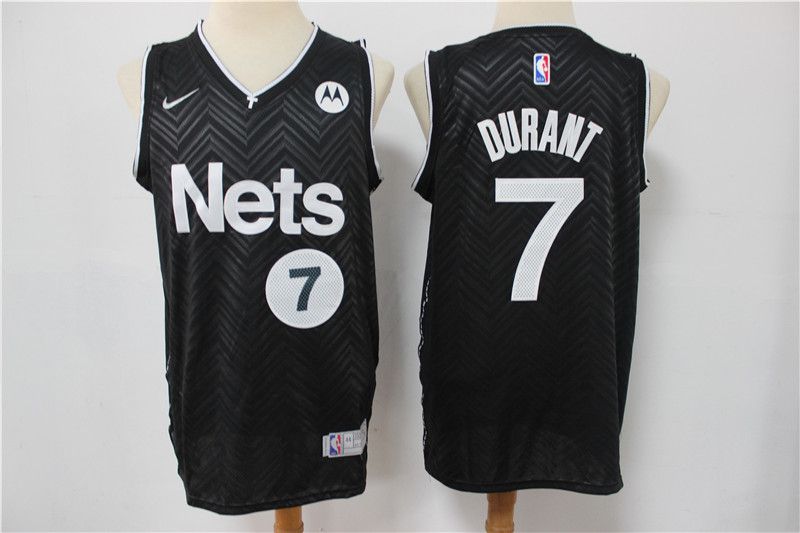 Men Brooklyn Nets #7 Durant Black 2021 Nike Playoff bonus NBA Jersey